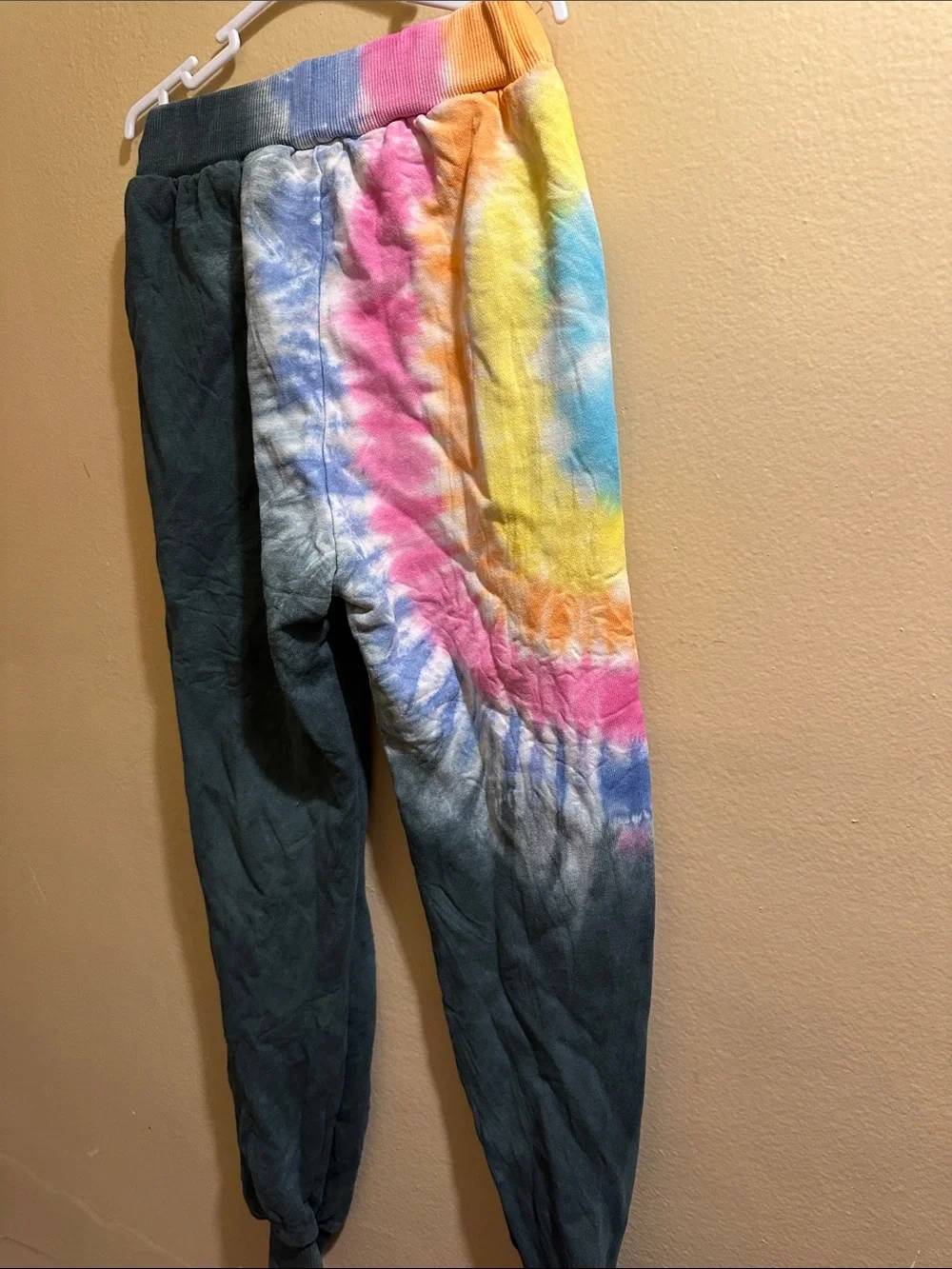 Lola + The Boys Tie-Dye Kids Corduroy Waistband Bottoms in Pink, Blue, Gray